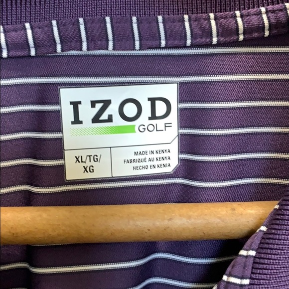 Izod business casual golf shirt purple xl - Picture 2 of 3